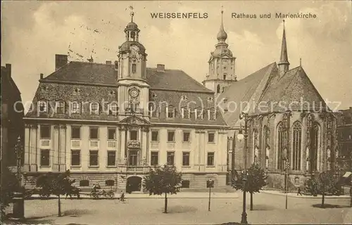 Weissenfels Saale Rathaus Marienkirche / Weissenfels /Burgenlandkreis LKR