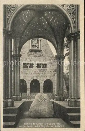 Luetzen Schwedenstein von 1631 Gustav Adolf Kapelle Kat. Luetzen