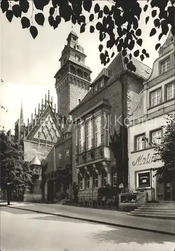 Zeitz Elster Rathaus mit gotischem Giebel Kat. Zeitz
