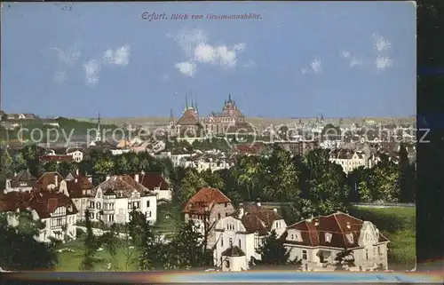 Erfurt Blick von Grolmannshoehe Kat. Erfurt