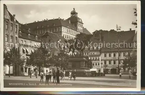 Weissenfels Saale Markt und Schloss Augustusburg Denkmal Kinder Kat. Weissenfels