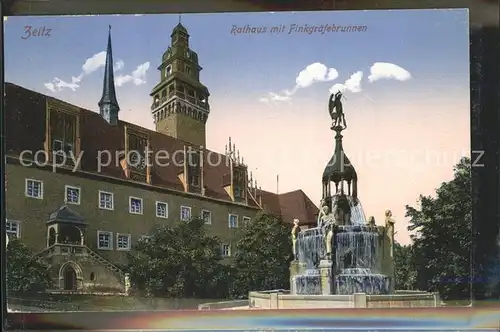 Zeitz Burgenland Rathaus mit Finkgraefebrunne Kat. Zeitz