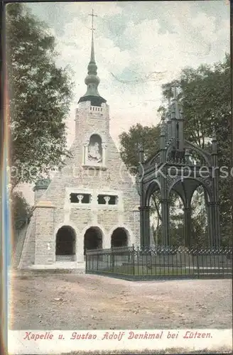 Luetzen Kapelle Gustav Adolf Denkmal Kat. Luetzen