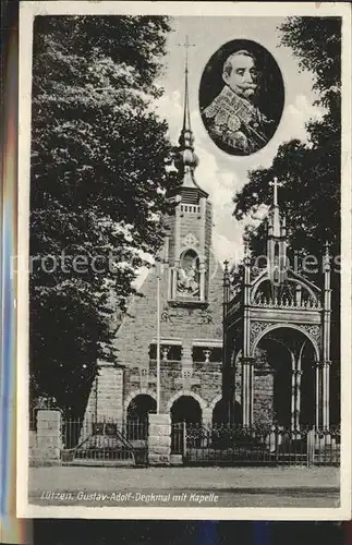 Luetzen Gustav Adolph Denkmal mit Kapelle Kat. Luetzen