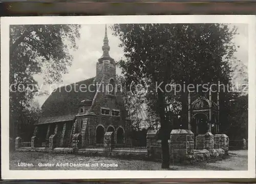 Luetzen Gustav Adolph Denkmal mit Kapelle Kat. Luetzen