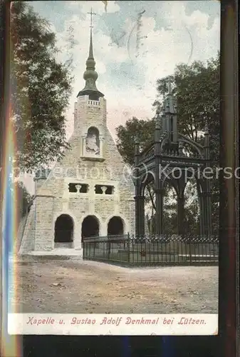 Luetzen Gustav Adolph Denkmal mit Kapelle Kat. Luetzen