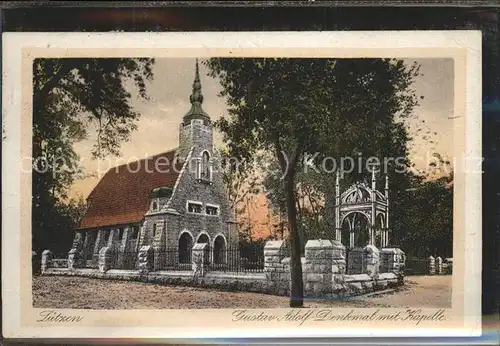 Luetzen Gustav Adolph Denkmal mit Kapelle Kat. Luetzen