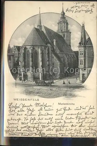 Weissenfels Saale Marienkirche Pferdewagen Kat. Weissenfels