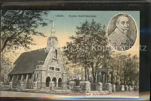 Luetzen Gustav Adolf Denkmal und Kapelle Kat. Luetzen