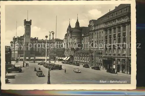 Erfurt Bahnhofsplatz Autos Kat. Erfurt