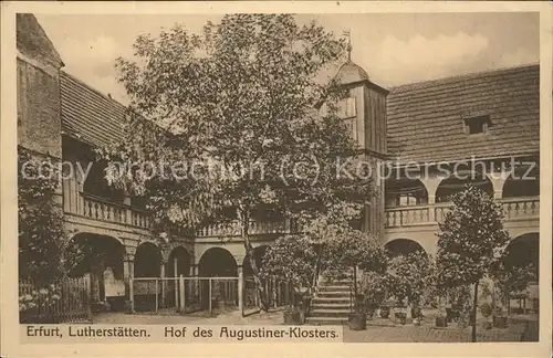 Erfurt Lutherstaetten Hof des Augustiner Klosters Kat. Erfurt