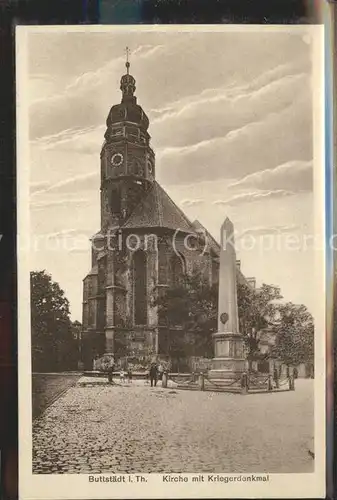 Buttstaedt Kirche mit Kriegerdenkmal Kat. Buttstaedt