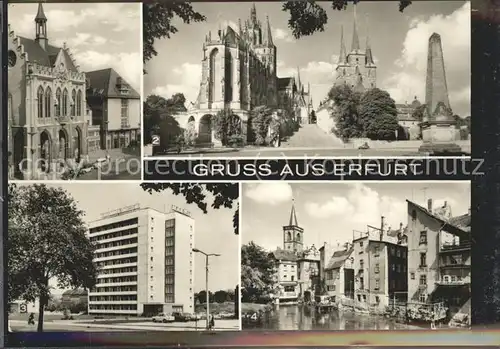 Erfurt Rathaus Dom mit Severikirche Hotel Tourist Kat. Erfurt