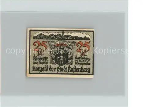 Rastenberg 25 Pfennig Gutschein Kat. Rastenberg