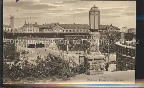 Erfurt Blick zum Bahnhof Kat. Erfurt