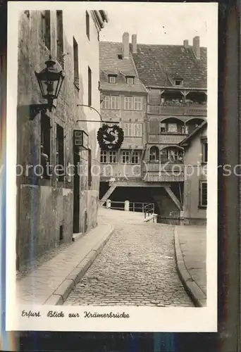 Erfurt Blick zur Kraemerbruecke Kat. Erfurt