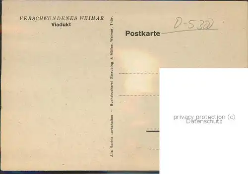 Weimar Thueringen Viadukt Zeichnung / Weimar /Weimar Stadtkreis