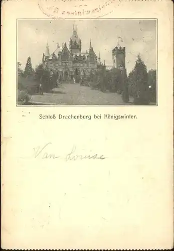 wb15191 Koenigswinter Schloss Drachenburg x Kategorie. Koenigswinter Alte Ansichtskarten