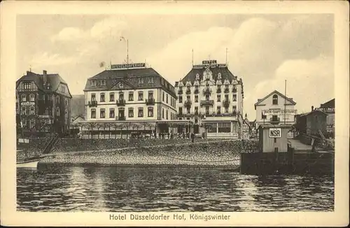 wb15584 Koenigswinter Hotel Duesseldorfer Hof * Kategorie. Koenigswinter Alte Ansichtskarten