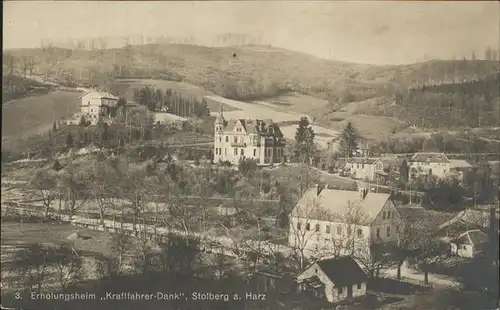 Stolberg Harz Erholungsheim Kraftfahrer Dank Kat. Stolberg Harz