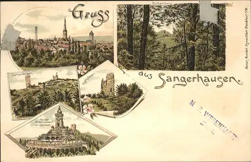 Sangerhausen Suedharz sachsenburgen Kiaser Wilhelm Denkmal Kat. Sangerhausen