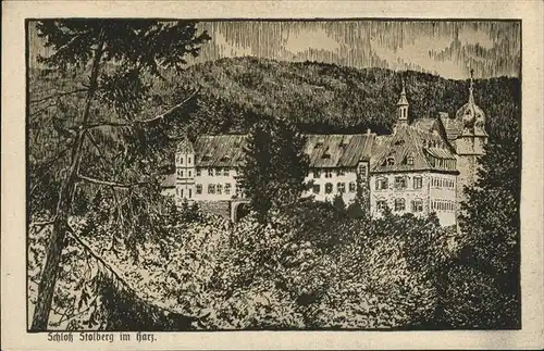 Stolberg Harz Kuenstlerkarte Zeichnung Kat. Stolberg Harz