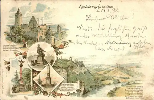 Rudelsburg Denkmal  Kat. Bad Koesen