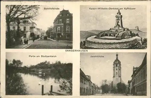 Sangerhausen Suedharz Kaiser Wilhelm Denkmal Kyffhaeuser Jacobikirche Kat. Sangerhausen