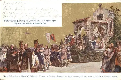 Erfurt Festzug historisch heilgigen Bonifacius Kat. Erfurt