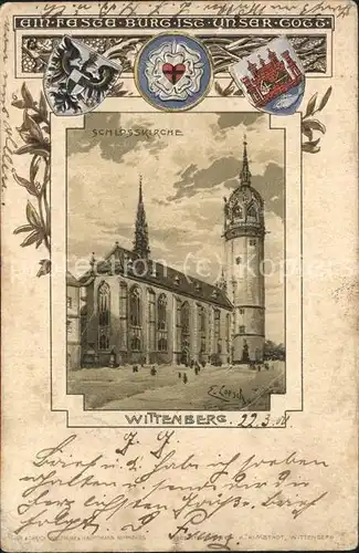 Wittenberg Lutherstadt Wappen Schlosskirche / Wittenberg /Wittenberg LKR