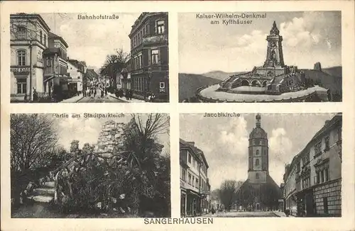 Sangerhausen Suedharz Jacobikirche Kaiser Wilhelm Denkmal Bahnhofstr. Kat. Sangerhausen