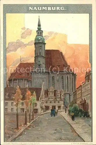 Naumburg Saale Stadtkirche Kuenstlerkarte Kat. Naumburg