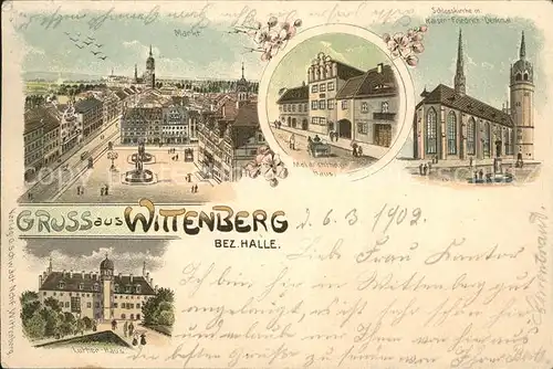 Wittenberg Lutherstadt Kaiser Friedrich Denkmal Markt / Wittenberg /Wittenberg LKR