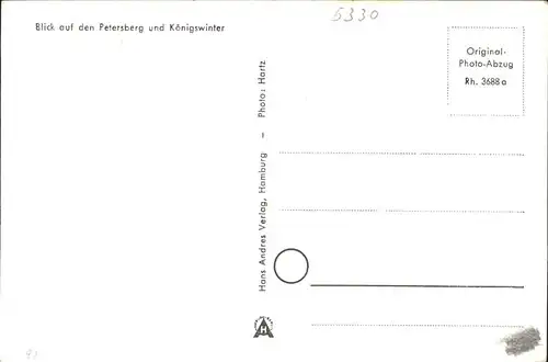 wz44503 Koenigswinter Petersberg Schiff Kategorie. Koenigswinter Alte Ansichtskarten