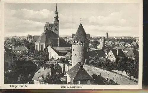 Tangermuende Blick vom Kapitelturm Kat. Tangermuende