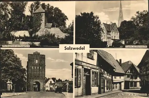 Salzwedel Alte Burgmauer Hungerturm Propstei Marienkirche Kat. Salzwedel