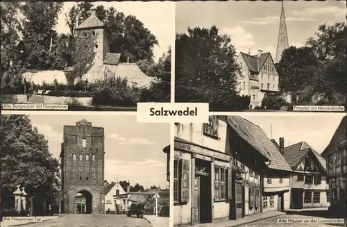 Salzwedel Alte Burgmauer Hungerturm Propstei Marienkirche Am Neuperver Tor Kat. Salzwedel