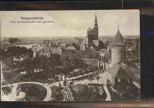 Tangermuende vom Denkmalsplatz gesehen Kat. Tangermuende