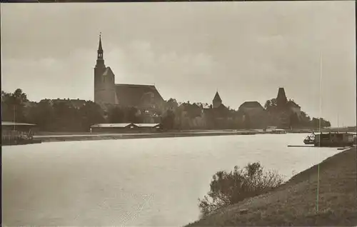 Tangermuende Blick vom Hafendeich Kat. Tangermuende