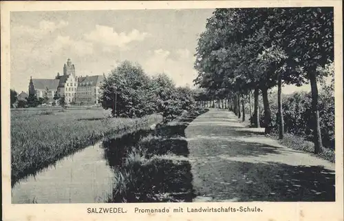 Salzwedel Promenade Landwirtschafts Schule Kat. Salzwedel