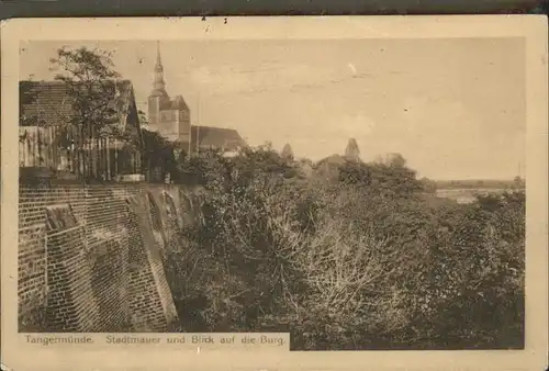 Tangermuende Stadtmauer Burg Kat. Tangermuende