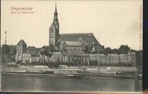 Tangermuende Blick vom Hafenwall Kat. Tangermuende