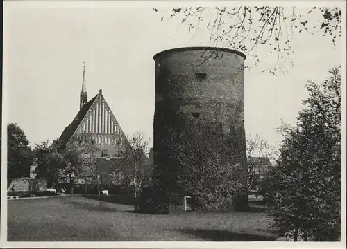 Salzwedel Burgturm Moenchskirche Kat. Salzwedel