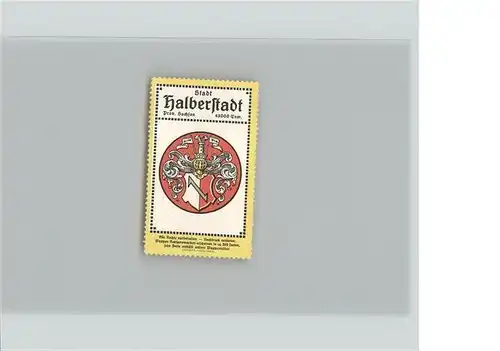 Halberstadt Wappen Kat. Halberstadt