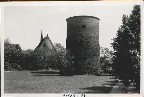 Salzwedel Burgturm Moenchskirche Kat. Salzwedel