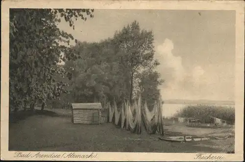 Arendsee Altmark Fischerei Kat. Arendsee