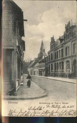 Salzwedel Breitestrasse Post Kirche Kat. Salzwedel