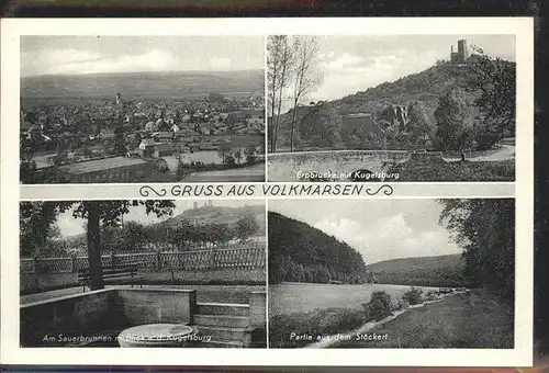 Volkmarsen Erpbruecke Kugelsburg Am Sauerbrunnen Kat. Volkmarsen