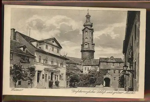 Weimar Thueringen Grossherzogliches Schloss gruener Markt / Weimar /Weimar Stadtkreis