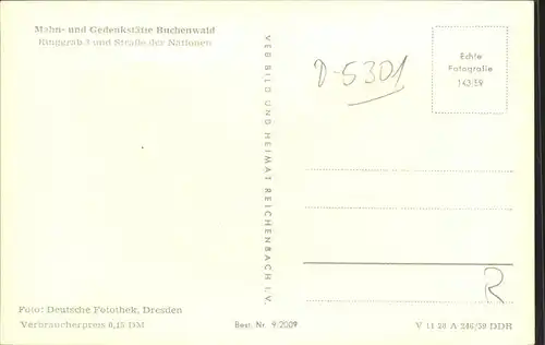 Weimar Thueringen Buchenwald Mahn- Gedenkstaette / Weimar /Weimar Stadtkreis